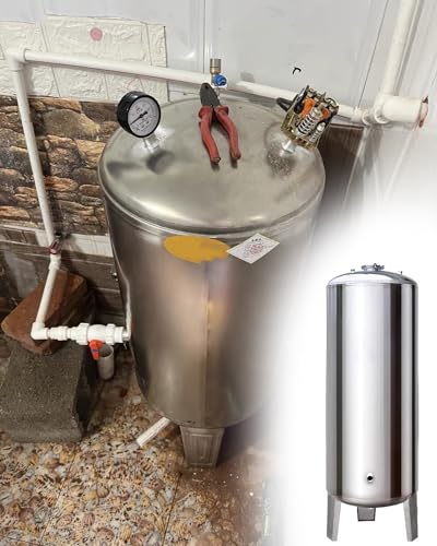 Ausdehnungsgefäß Heizung Wasserdrucktankständer mit Installationskit, Automatische Leitungswasserverstärkerfässer für Wohnküche, 16/20/26/40/50/66/80 Gal (Size : 155x50cm(300L/79.2gal)) von ENHEN