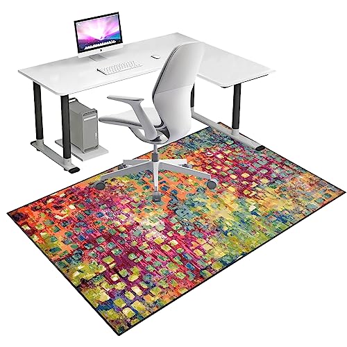 ENHS Bodenschutzmatte, Schreibtischstuhl Unterlage, Gaming Teppich Schreibtischstuhl Bürostuhlunterlage rutschfest Unterlage Schreibtischstuhl, Stuhlteppich, 160 x 200 cm von ENHS