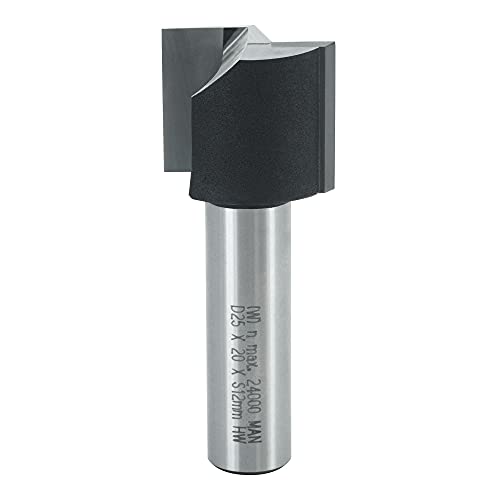 ENT 10571 Nutfräser HW, Schaft (S) 12 mm, Durchmesser (D) 25 mm, NL 20 mm, SL 40 mm, GL 60 mm von ENT European Norm Tools