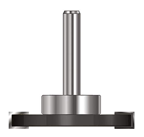 ENT 13973 Scheibennutfräser HW, Schaft (S) 8 mm, Durchmesser (D) 40 mm, NL 5 mm, ØKL 19 mm, T 10,5 mm, GL 54 mm, auf Spindel montiert mit Kugellager 19 mm von ENT European Norm Tools