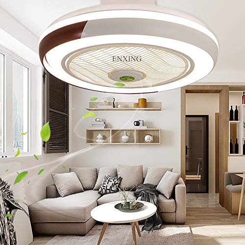 Fan Deckenventilator Moderne Fan Deckenleuchte LED Dimmbar Fan Deckenlampe Mit Beleuchtung Lichter Und Fernbedienung Lamp Leise Kreative Kinderzimmer Schlafzimmer Wohnzimmer Beleuchtun Pendelleuchte von ENXING