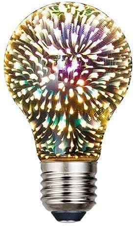 EONANT 3D Feuerwerk Glühbirne bunte RGB Dekoration, E27 AC 85-220V 4.5W Retro Edison Glühbirne, warmweiß Sternenhimmel Licht, Party Holiday Bar LED Dekoration (A60) von EONANT