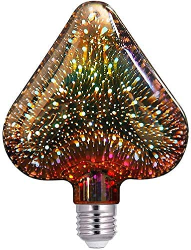 EONANT 3D Feuerwerk Glühbirne bunte RGB Dekoration, E27 AC 85-220V 4.5W Retro Edison Glühbirne, warmweiß Sternenhimmel Licht, Party Holiday Bar LED Dekoration (Liebe) von EONANT