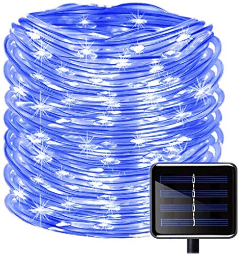 EONANT Solar Lichtschlauch Lichterkette, 39ft 100 LEDs Wasserdicht Außenlichterkette,Solar lichterkette Weihnachtsbeleuchtung für Garten Aussen Deko(Blau) von EONANT