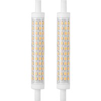 2 Stück r7s 10 w 120 LED-Leuchtmittel, doppelseitig, Halogenlampe, Ersatz, AC85–265 v (warmwei) - Eosnow von EOSNOW