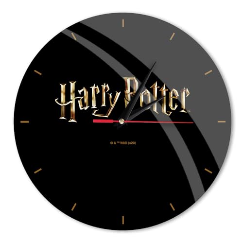 ERT GROUP Original und offiziell Lizenziertes Harry Potter Wanduhr Glänzend Harry Potter 045 Black Leise, Einzigartiges Design, Lackierte Metallzeiger, 30,5 cm (12") von ERT GROUP