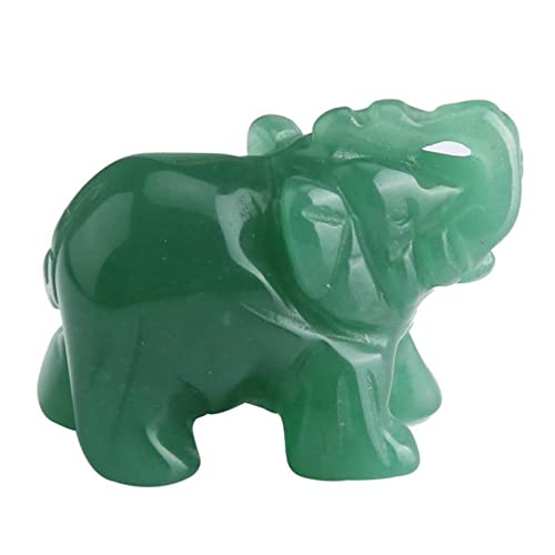 ESBANT 1pc Natürlicher Kristall Geschnitzte Elefant Statue Polierter Stein Quarz Tier Ornamente Handwerk Jade Wohnkultur Haushalt (Color : As Shown 2, Size : 1pc 1.5in) von ESBANT
