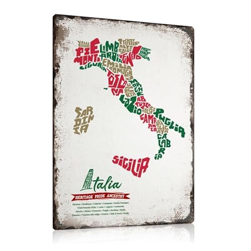 Retro Italien Blechschilder 20x30cm - Vintage Italia Thema Metallschild - Italy Poster Bild Schild Wand dekoration Geschenk (03) von ESFIVHO