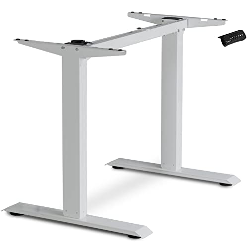 ESMART Germany ETX-121G Grau - Ergonomisches Steh-Sitz-Schreibtisch-Gestell Stufenlos elektrisch höhenverstellbar 71-121 cm 3X Memory Aktivitätserinnerung Soft-Start/Stopp von ESMART