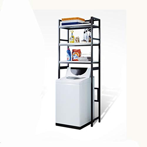 Toilettenregal, Waschmaschinen-Aufbewahrungsrahmen für über der Toilette, Badezimmer-Turmregal, aufklappbarer Wäscheständer, Balkonboden-Aufbewahrungsregal, einfaches Aufbewahrungsregal, lackfreies Ho von ESRADA
