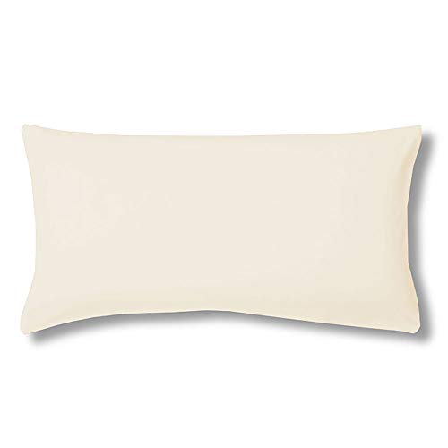 ESTELLA Kissenbezug für Nackenrolle Feinjersey | beige | 40x80 cm | ideale Passform und Schleifenverschluss | trocknerfeste und bügelfreie Kissenhülle aus 100% Baumwolle von ESTELLA