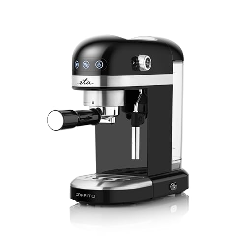 ETA Espressomaschine Coffito I 1465 W I 20 Bar | Siebträger | Kaffeemaschine | mit Milchaufschäumer | Schlankes Design | 1,4 Liter Wassertank von ETA