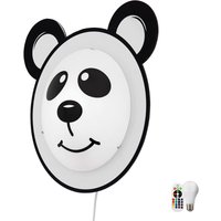 Panda Bär Wand Lampe Fernbedienung Kinder Spiel Zimmer Leuchte dimmbar Set inkl RGB LED Leuchtmittel von ETC-SHOP