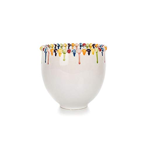 EUROCINSA Ref.16145 Vase aus Keramik, Weiß, Mehrfarbig, 28 x 26,5 cm von EUROCINSA