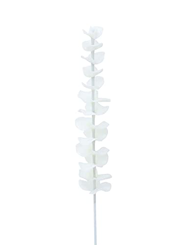EUROPALMS Kristalleukalyptus, Kunstpflanze, weiß, 81cm 12x | Edle, vielseitige Ganzjahresdeko von EUROPALMS