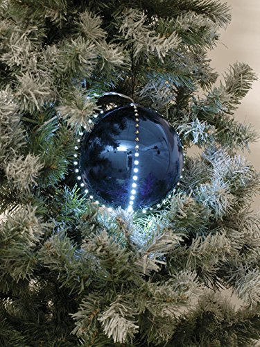 EUROPALMS LED Snowball 8cm, dunkelblau 5x | Hochwertige Kunststoffkugeln von Europalms