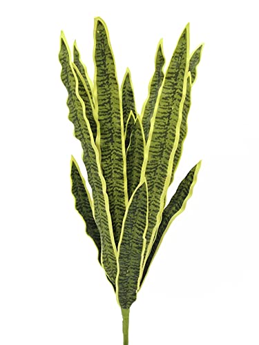 EUROPALMS Sansevieria (Eva), künstlich, grün-gelb, 74cm | Weicher Bogenhanf mit Soft-Touch-Blättern von EUROPALMS