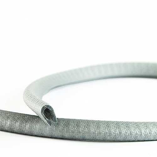 EUTRAS [10m] Kantenschutz 1-2 mm silbergrau – hält ohne Kleber – perfekt für Bleche und Autotüren – schützt und entschärft Kanten – TOP Industriequalität Made in Germany von EUTRAS