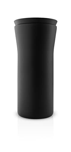 EVA SOLO | City To Go Cup 0,35l black |Praktischer doppelwandiger Thermobecher, der sich einfach mit einer Hand bedienen lässt – Klickverschluss mit Möglichkeit, von allen Seiten zu trinken | black von EVA SOLO