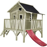 EXIT Toys Spielhaus »Crooky Spielhäuser«, BxHxT: 184 x 227 x 322 cm, grau/beige von EXIT Toys