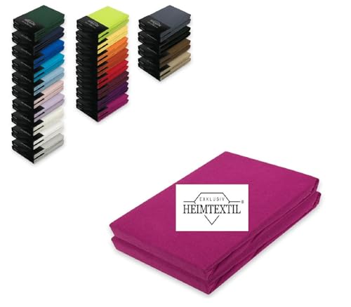 EXKLUSIV HEIMTEXTIL Doppelpack Jersey Spannbettlaken Premium Pink 120 x 200 cm von EXKLUSIV HEIMTEXTIL