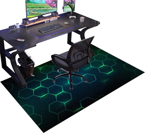 EYEWEB Bodenschutzmatte, Unterlage Schreibtischstuhl, Gaming Unterlage Stuhl, Bürostuhl Teppich Unterlage-Kratzfest für Parkett und Hartböden Bürostuhl Unterlage für Stühle Anti-Silp 120 x 140 cm von EYEWEB