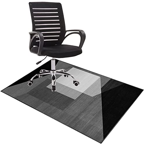 EYZO 120 × 140 cm Bodenschutzmatte Bürostuhl Unterlage Stuhlmatte Gaming Teppich Bodenmatte Stuhlunterlage Schreibtischstuhl Bürostuhlunterlage Rutschfestes Stuhl Unterlage Fußbodenschutz Chair Mat von EYZO