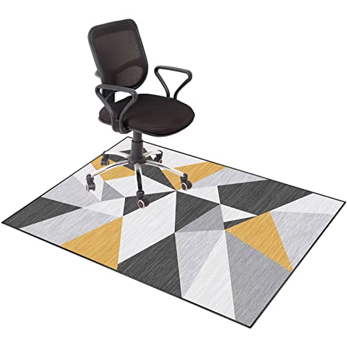 EYZO Bodenschutzmatte Bürostuhl Gaming Unterlage Stuhlmatte Teppich Bodenmatte Stuhlunterlage Schreibtischstuhl Bürostuhlunterlage Rutschfestes Stuhl unterlage Fußbodenschutz Chair Mat 100 × 140 cm von EYZO