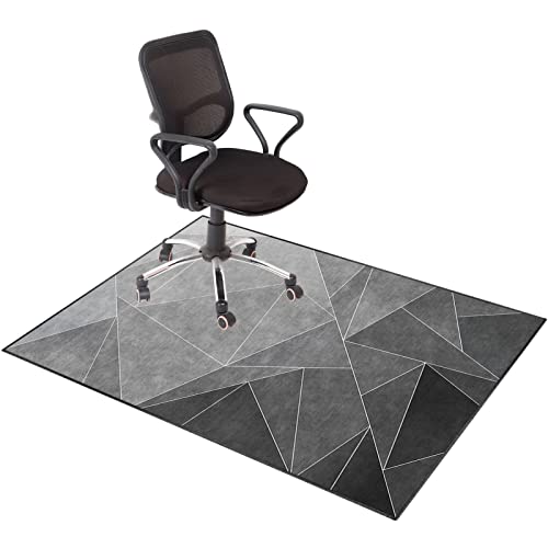 EYZO Bodenschutzmatte Bürostuhl Gaming Unterlage Stuhlmatte Teppich Bodenmatte Stuhlunterlage Schreibtischstuhl Bürostuhlunterlage Rutschfestes Stuhl unterlage Fußbodenschutz Chair Mat 140 × 160 cm von EYZO