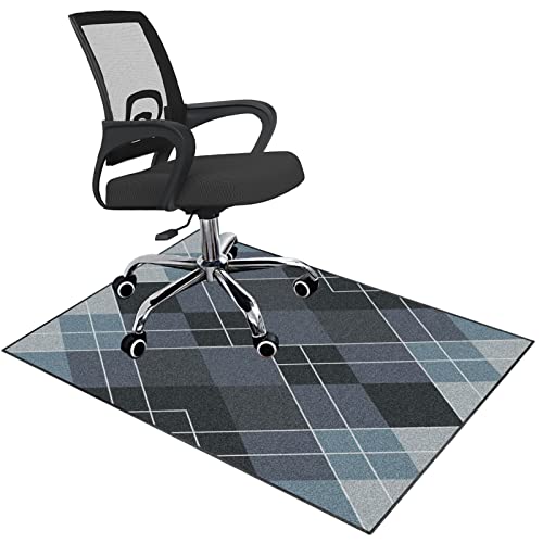 EYZO Bürostuhl Unterlage 120 × 140 cm | Bodenschutzmatte Gaming Teppich | Schreibtischstuhl unterlage für Harte Böden | Bodenschutzmatte Bürostuhl | rutschfeste Schutzmatte Bürostuhl von EYZO