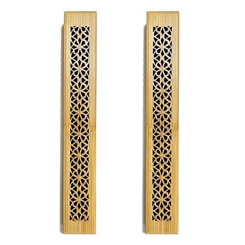 2 Stücke Holz Räucherstäbchenhalter, Bambus Holz Räucherstäbchen, Räucherstäbchen Box, Gelten für Decor für Meditation, Yoga, Aromatherapie von Eabdice