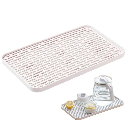 Eabdice Abtropfgestell, Geschirr Trockenmatte, Multifunktionales Drain Board, Zum Abtropfen von Geschirr, Wassertassen Oder Als Ablagefläche (31 x 17,5 cm) von Eabdice