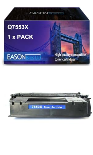 Remanufactured Replacemnent for HP Q7553X Black Toner Cartridge, Compatible with Hewlett Packard Laserjet P2014 Laserjet P2015 von Eason Bros