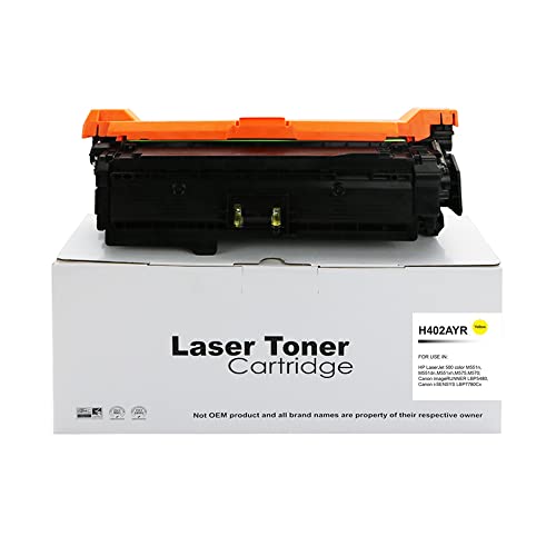 Remanufactured Replacemnent for HP Laserjet 500 Yellow Toner Cartridge CE402A 507A Also for Canon 732 Colour Flow MFP M575C M575DN MFP M575F M551DN M551N M551XH M570DN M570DW Canon LBP7780 von Eason Bros