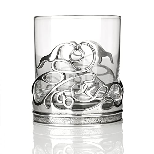 Celtic Swirls Tumbler - Whiskyglas aus England mit keltischem Muster aus Zinn von Eburya