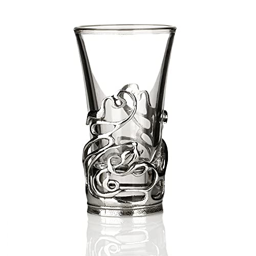Eburya Celtic Swirls Dram - Shotglas aus England mit keltischen Ormamenten von Eburya