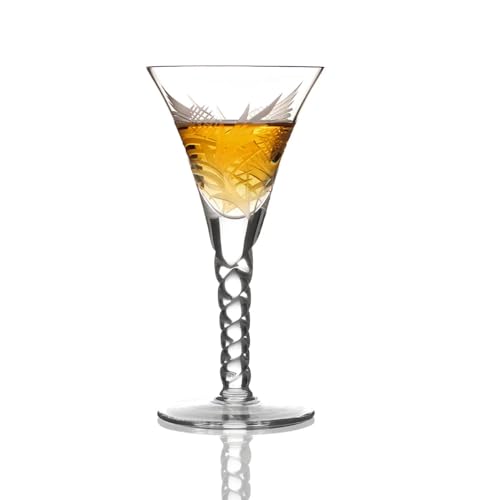 Eburya Flower Of Scotland - Jakobiten Whisky Glas/Jacobite Dram - Handgefertigt aus Kristallglas von Eburya