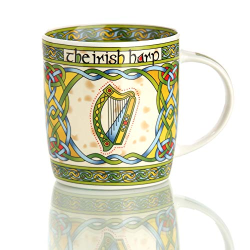 Eburya The Irish Harp Mug - Kaffeebecher mit irischer Harfe & keltischem Muster von Eburya