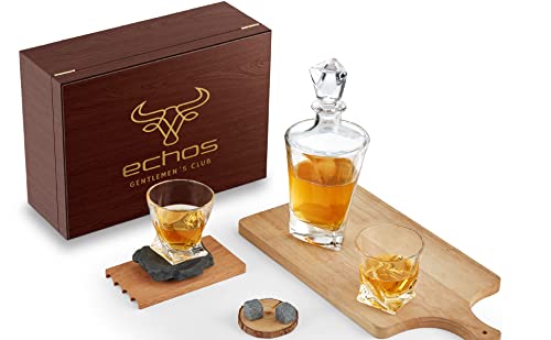 13-Teiliges Whiskeygläser Set | Whiskey Karaffe Set | Whiskyset | Whiskygläser | Whisky Geschenkbox | Edles Whiskey Geschenkset | Whiskey-Gläser-Set | Whiskeyset von Echos