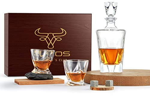 13-Teiliges Whiskeygläser Set | Whiskyset | Whiskygläser | Whiskey Karaffe Set | Whisky Geschenk Box | Whisky Gläser | Whiskey Gläser Set | Geschenkbox Whisky | Edles Whiskey Geschenkset | Dekantierer von Echos