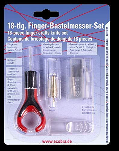 Ecobra Finger-Bastelmesser Set 18tlg. 770690 von Ecobra