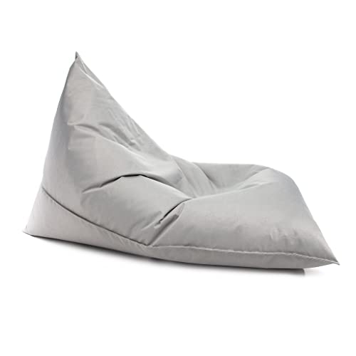 Ecopuf Lazy Sitzsack Sack aus reißfestem Polyester, wasserdicht, für Innen- und Außenbereiche, 80 x 130 cm, gepolstert mit Polystyrol von Ecopuf