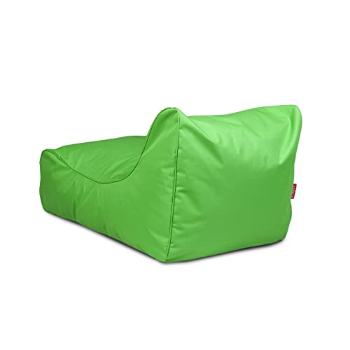 Ecopuf Master Sitzsack Outdoor Sonnenliege Chaise Longue XL Farbe Grün Beanbag mit Seitliche Aufbewahrungstasche Chaiselongue Wasserfestes mit Füllung Dim 115X65X60 cm von Ecopuf
