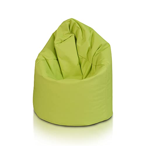 Ecopuf | Sitzsack Olivgrün Größe L - Innen und Außen Pouf - Fleckenbeständig - Polystyrol Gepolsterter Bean Bag - Sitzsack Erwachsene mit Doppelter Reisverschluss von Ecopuf