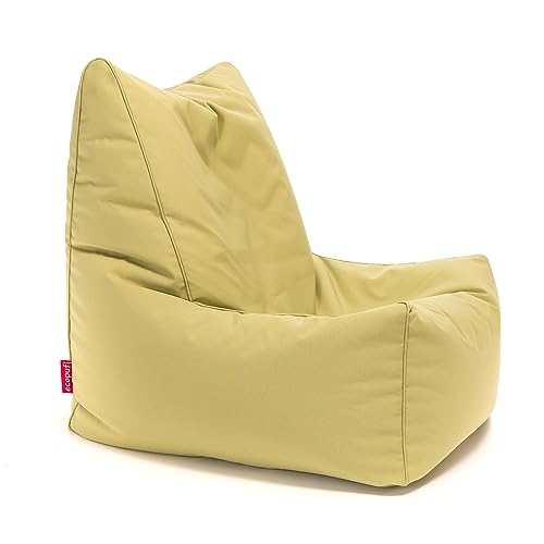 Ecopuf Solid – Pouf aus Polyester, wasserdicht, Oxford 600D Outdoor – Pouf mit hoher Rückenlehne – Sitzsack für den Außenbereich – Sitzsack aus Polystyrol von Ecopuf