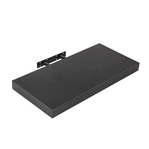 Edaygo Wandboard Wandregal Bücherregal Hängeregal Regal Freischwebend, 110 x 23,5 x 3,8 cm, schwarz von Edaygo