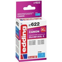 Edding Druckerpatrone ersetzt Canon CLI-581C XXL Kompatibel Cyan EDD-622 18-622 von Edding