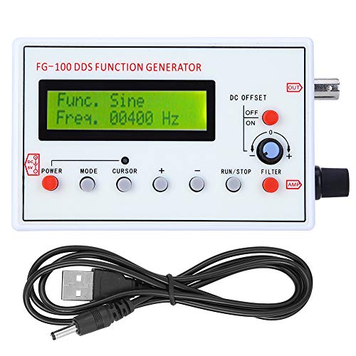 Funktionsgenerator - FG - 100 DDS - Funktionsgenerator - Sinusfrequenz 1 Hz - 500 kHz Zählersignalquellengenerator-Messgerät von Eddwiin