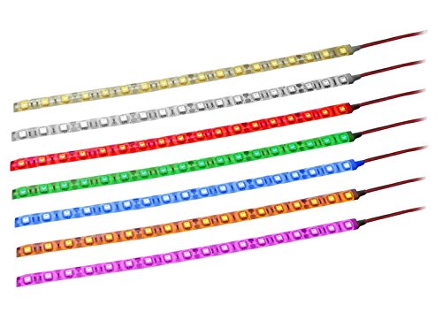 12V LED Strip Wasserdicht mit Kabel Selbstklebend 5050 SMD Beleuchtung 3M (Kalt-Weiß, 50cm) von Edelstahlshop