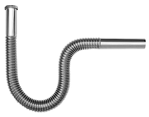 Edelstahl Siphon flexibel DN30 Waschbecken Ablaufgarnitur Universal von Edelstahlmarkenshop